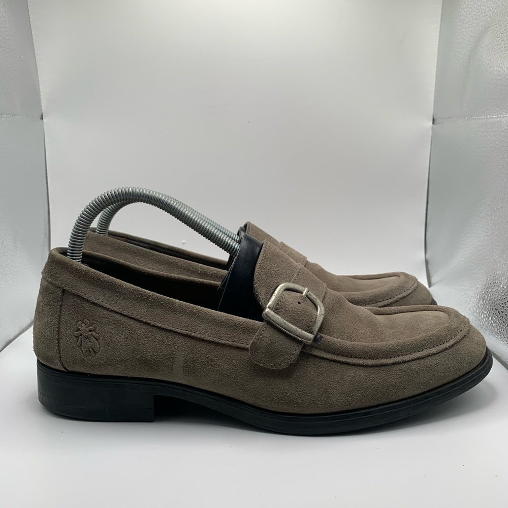 Fly London Mens Gray Suede Slip On Loafers EU 42 US 9‎ Shoes